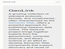 Tablet Screenshot of geolink.org